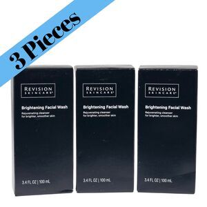 3X Revision Skincare Brightening Facial Wash LOT OF 3 - 3.4 oz 100 ml New In Box